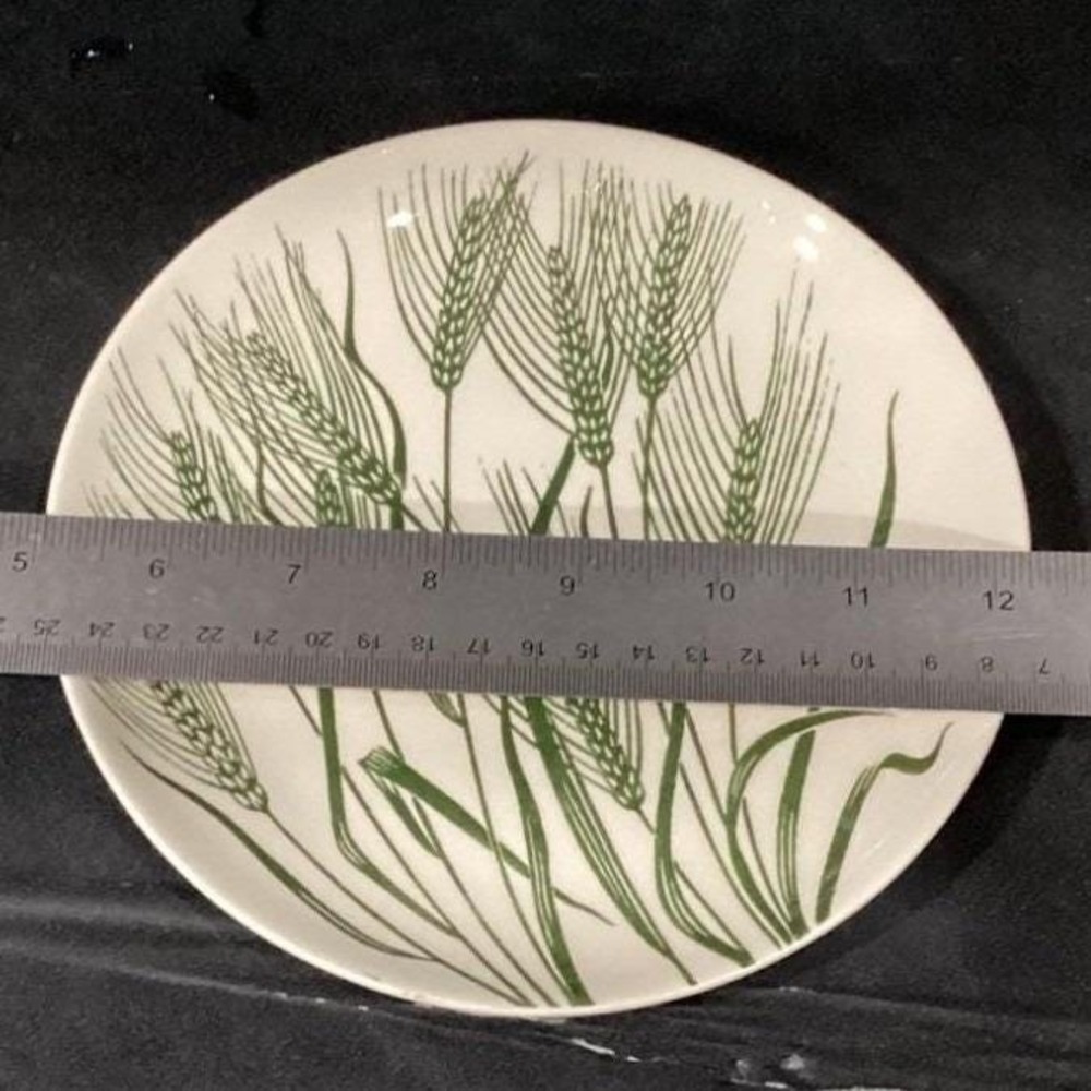 VTG MCM Homer Laughlin Wheat Americana Ceramic 2 Salad Plates
